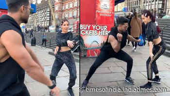 Nora Fatehi dances her heart out with Salman Yussuf Khan on the streets of London