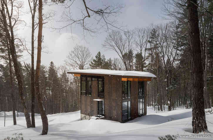 Olson Kundig tucks Vermont Cabin into wooded site in the mountains