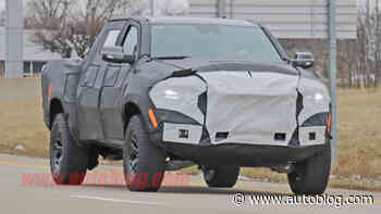 Ram 1500 TRX spied hiding production body work under camouflage