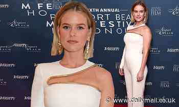 Alice Eve wows in white one-shoulder jumpsuit at the Newport Beach Film Festival UK Honours