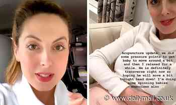 Eva Amurri tries to flip her breech baby using acupuncture: 'My little stubborn Pisces'