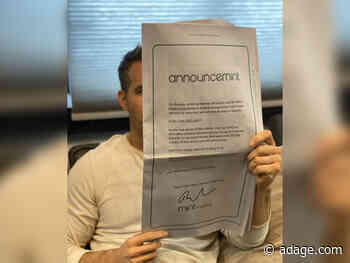 Ryan Reynolds' serves up Super Bowl stunt for Mint Mobile