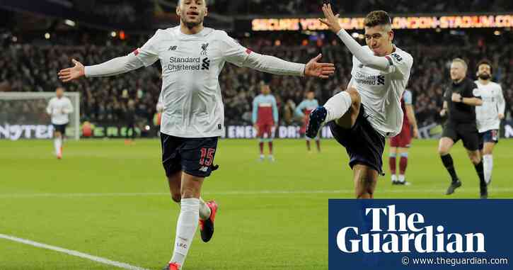 Liverpool 19 points clear after Salah and Oxlade-Chamberlain sink West Ham