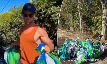 Chris Hemsworth sells HORSE POO for two dollars a bag by the side of the road - Daily Mail