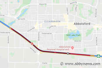 Four-vehicle crash on Highway 1 has traffic gridlocked in Abbotsford - Abbotsford News