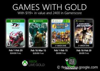 Free Xbox games with Gold for February 2020
