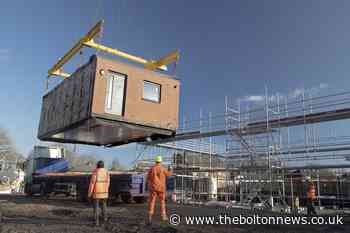 REVEALED: New ready-made modular homes lifted into place in Bolton