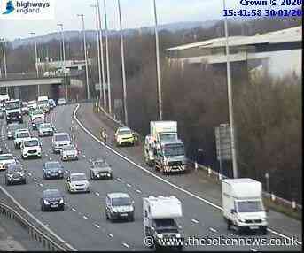 One lane of the M6 southbound has been closed due to a breakdown