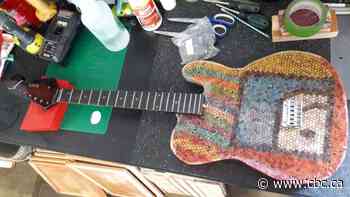 Edmonton music collector rebuilds 2 electric guitars with 1,200 pencil crayons