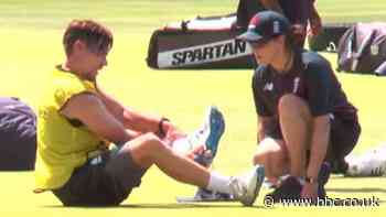 England in South Africa: Rory Burns limps out of practice after football match