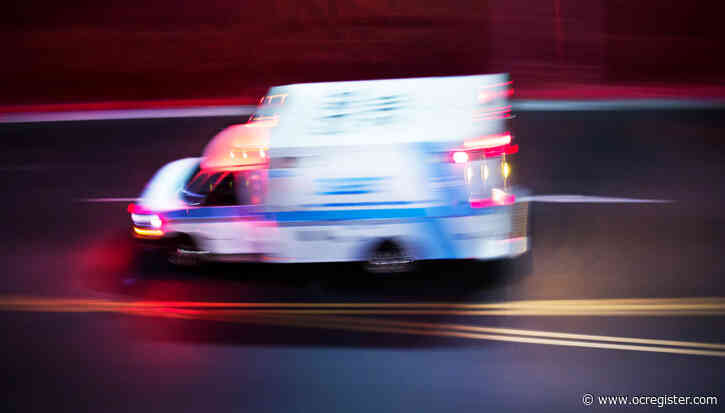 Van drives onto sidewalk in Garden Grove killing woman, injuring man