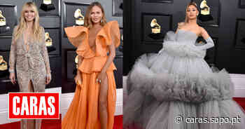 Estilo princesa e vestido com conchas: o desfile dos famosos na passadeira dos Grammy - CARAS