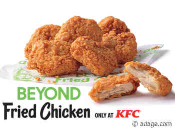Here’s how KFC is marketing its updated Beyond Meat faux chicken in two markets