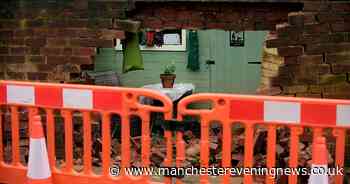 Car smashes into garden wall 'during police chase' in Bolton - Manchester Evening News