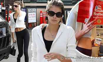 Kaia Gerber bares flat tummy after baffling fans with cryptic Instagram snap about parenting