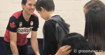 Olympians Gilmore Junio and Denny Morrison inspire Calgary school kids
