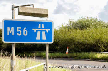 Repair work after accident closes lanes on M56 in Warrington