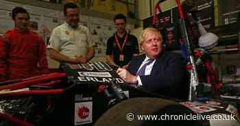 Gin, racing cars and heckles: What happened on Boris Johnson's Brexit Day out in Sunderland