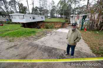 'Unbelievable': Giant sinkhole threatens to swallow two homes in Florida