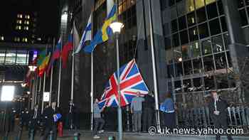 Union flag removed from outside EU headquarters in Brussels