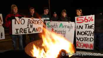 Anti-Brexit activists stage protest at Irish border