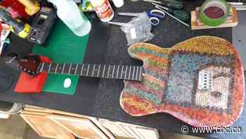Edmonton music collector rebuilds 2 electric guitars with 1,200 pencil crayons - CBC.ca