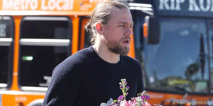 Charlie Hunnam Buys A Pretty Box of Flowers in LA