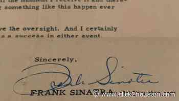 Sincerely, Frank Sinatra: personal letter from singer found at Houston estate sells on eBay - KPRC Click2Houston