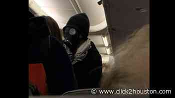 Man wearing gas mask escorted off Houston-bound flight - KPRC Click2Houston