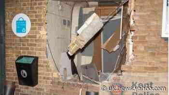 Footage shows officers catching ATM raiders after cash machine ripped from wall