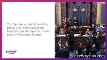 Senate votes to block new witnesses 51-49