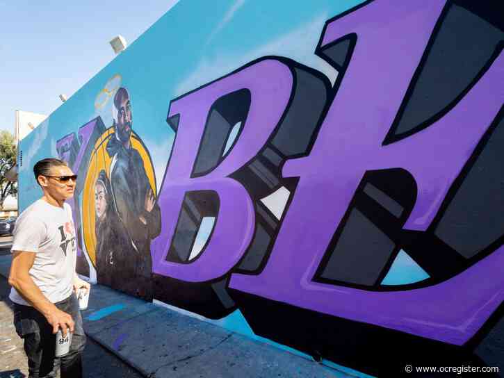 Artist challenges himself with mural honoring Kobe Bryant, his daughter and ‘the Mamba mentality’