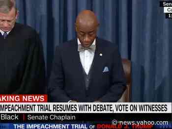 Senate chaplain warns senators in Trump's impeachment trial that 'we always reap what we sow' ahead of vote on witnesses