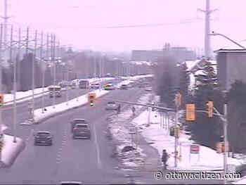 Adult, child injured in Innes Road rollover