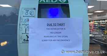 West Belfast defibrillator stolen from outside shop - Belfast Live