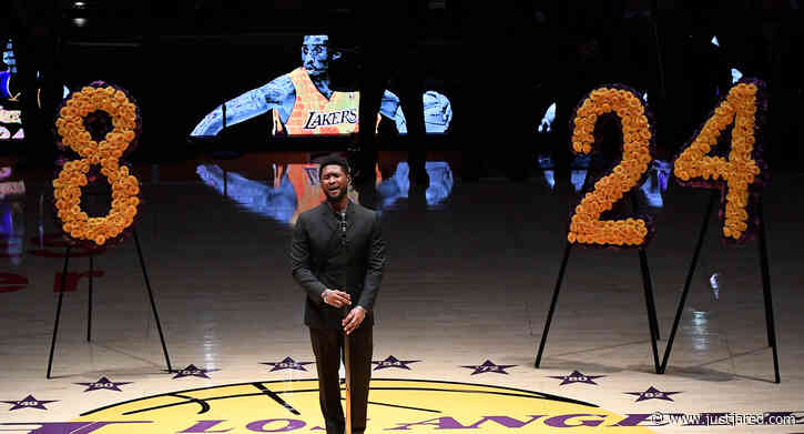 Usher Sings 'Amazing Grace' for Kobe Bryant at First Lakers Game Since His Death (Video)