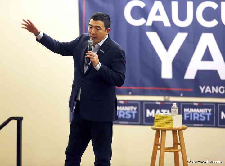 The Latest: Yang says his caucus success will be a 'shock'