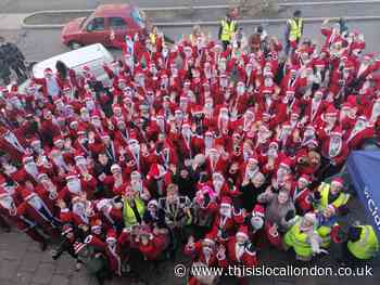 Almost 200 people turnout for Santa charity run and tribute for Harley Watson - This is Local London