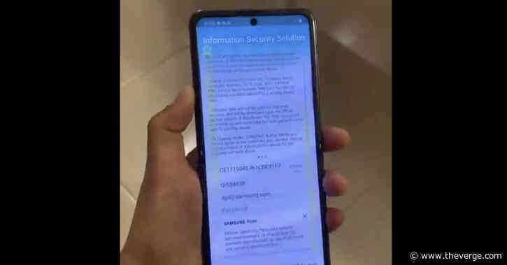 Alleged leaked video shows off Samsung’s folding Galaxy Z Flip