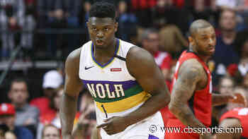 Zion Williamson converts Lonzo Ball's pass from opposite 3-point line into big dunk in Pelicans-Rockets game