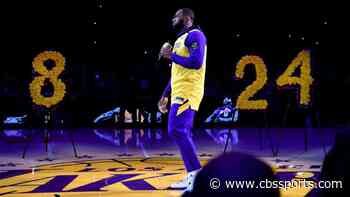 LeBron James scraps written speech, delivers heartfelt message to honor Kobe Bryant during Lakers ceremony