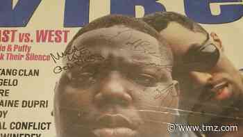 Notorious B.I.G., Puff Daddy Vibe Magazine Signed Poster for Sale