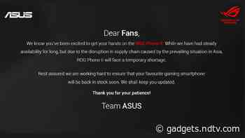 Coronavirus: Asus ROG Phone 2 Temporarily Goes Out of Stock in India