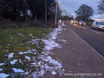Large paper spillage in York 'included bank statements, credit details and receipts'
