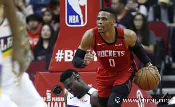 Status unknown on Rockets guard Russell Westbrook's apparent thumb injury - Chron