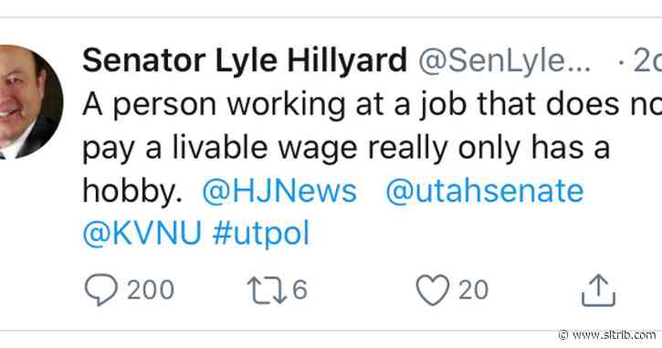 Utah lawmaker ‘ratioed’ after comparing low-wage jobs to ‘hobbies’