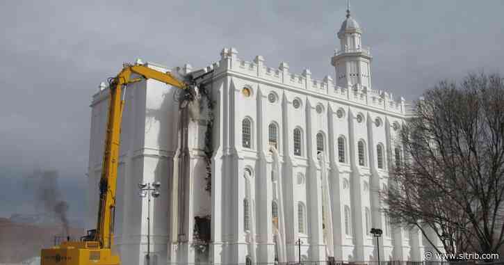 Crews strip away 20th-century additions as work revs up on St. George LDS Temple renovation