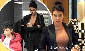 Georgina Rodriguez treats her partner Cristiano Ronaldo's son, 9, to shopping trip in Milan