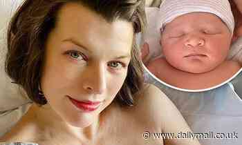 Milla Jovovich shares first photo of her third child Osian