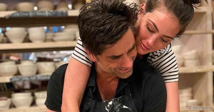 John Stamos and Wife Caitlin Recreate Ghost Pottery Scene to Celebrates Second Anniversary